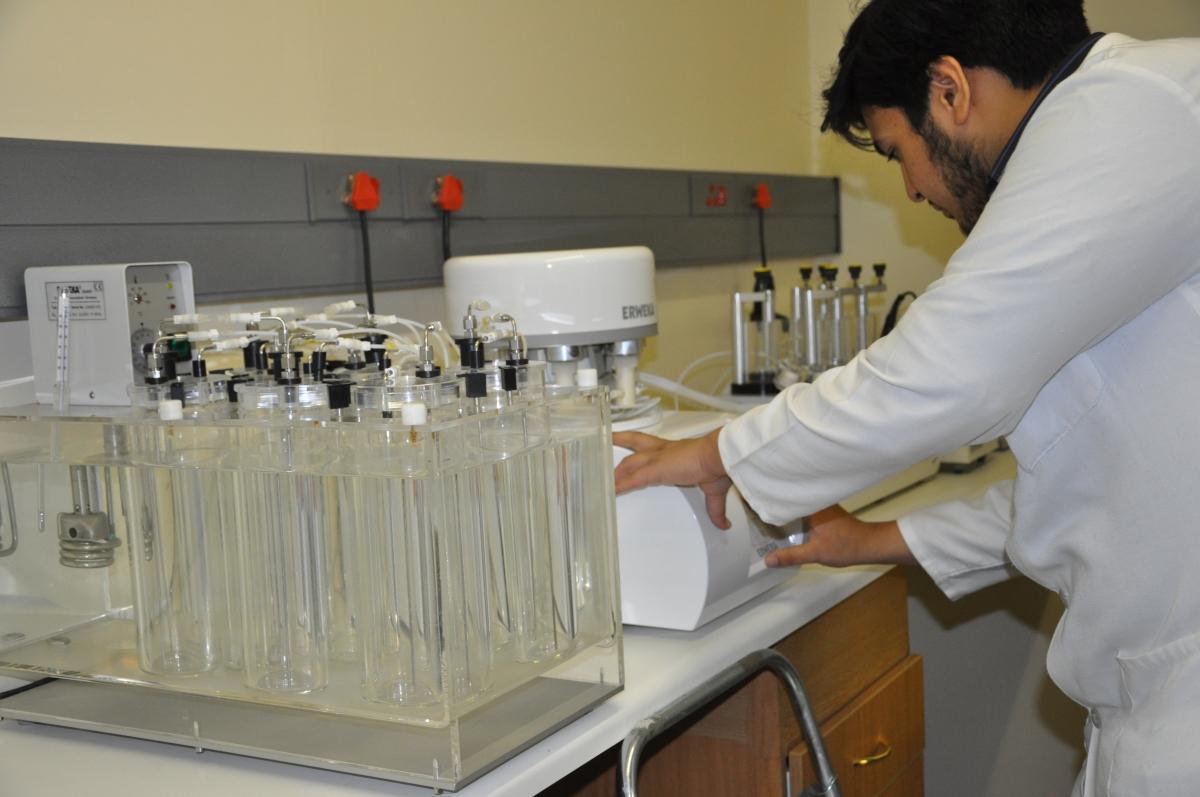 A WADDP student in a lab